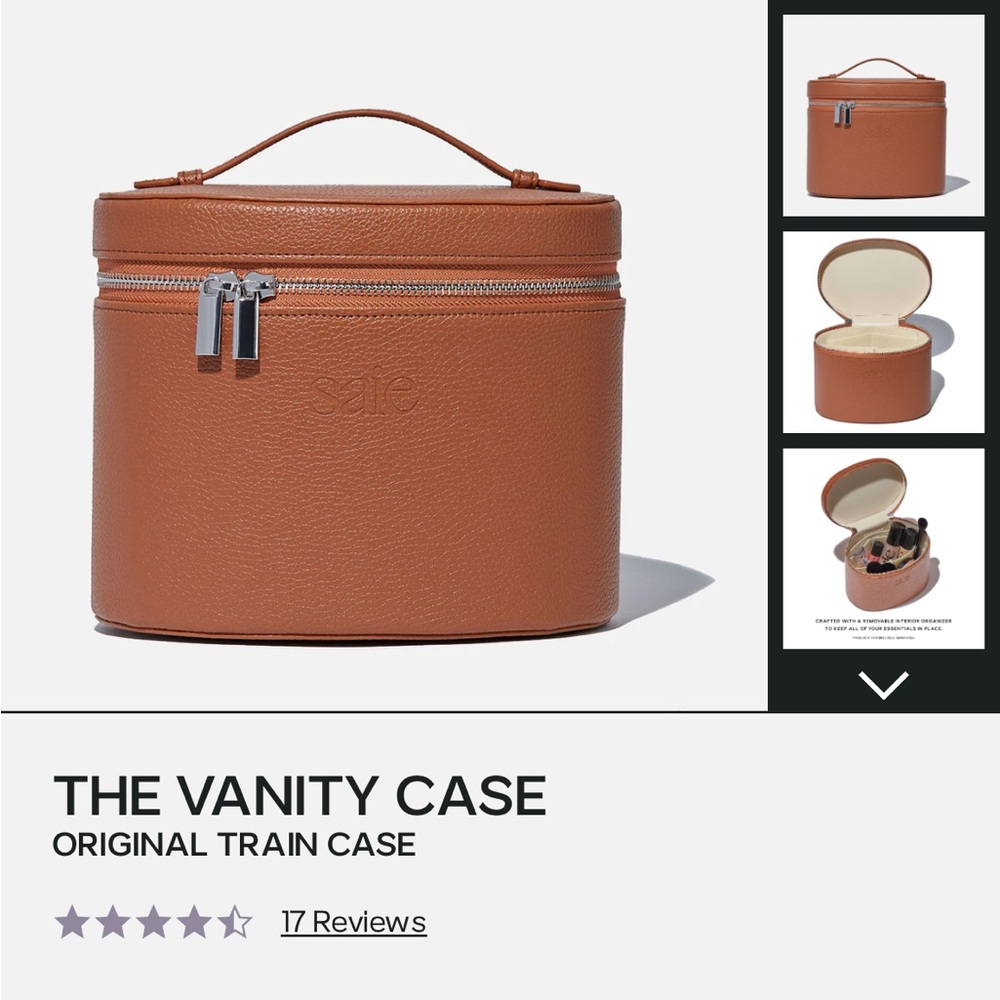 Saie Vanity Case in Brown NWT